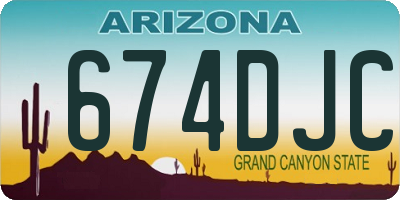 AZ license plate 674DJC