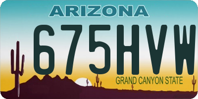 AZ license plate 675HVW