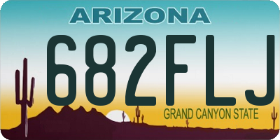 AZ license plate 682FLJ