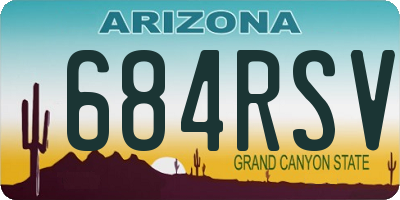 AZ license plate 684RSV