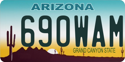 AZ license plate 690WAM