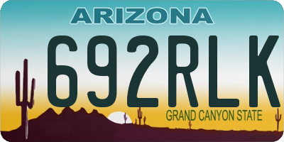 AZ license plate 692RLK