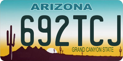 AZ license plate 692TCJ