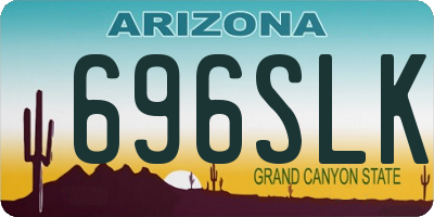 AZ license plate 696SLK