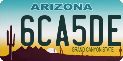 AZ license plate 6CA5DE