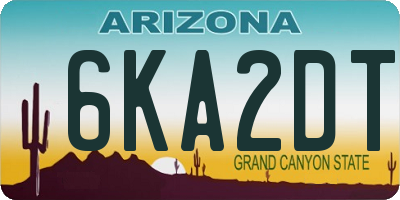 AZ license plate 6KA2DT