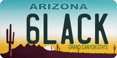 AZ license plate 6LACK