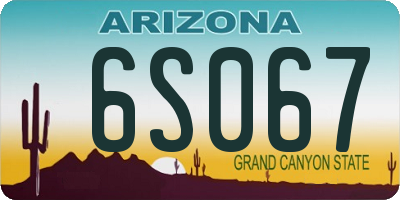 AZ license plate 6S067