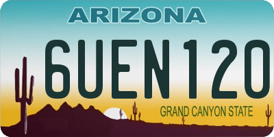 AZ license plate 6UEN120