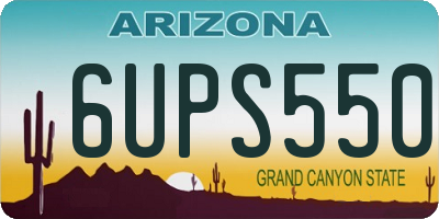 AZ license plate 6UPS550