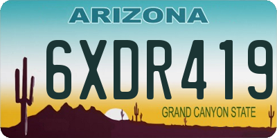 AZ license plate 6XDR419