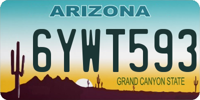 AZ license plate 6YWT593