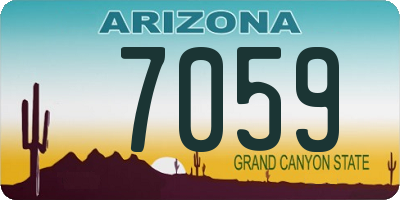 AZ license plate 7059