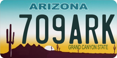 AZ license plate 709ARK