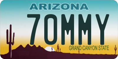 AZ license plate 70MMY