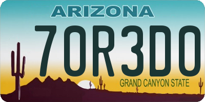 AZ license plate 70R3D0