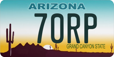 AZ license plate 70RP