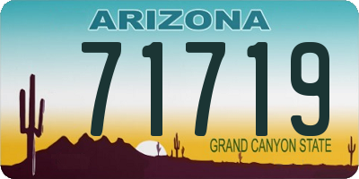 AZ license plate 71719