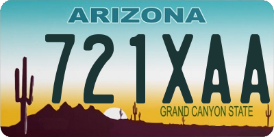 AZ license plate 721XAA