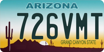 AZ license plate 726VMT