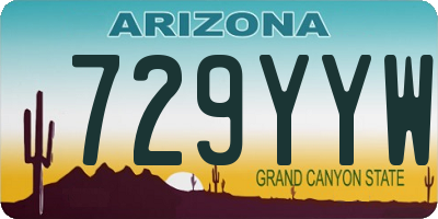 AZ license plate 729YYW