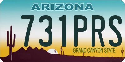 AZ license plate 731PRS