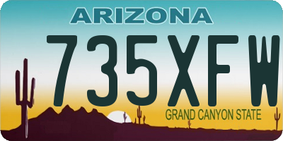 AZ license plate 735XFW