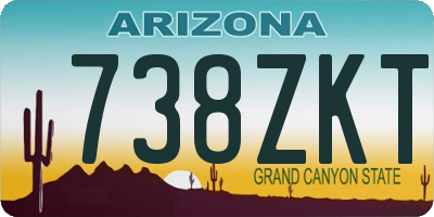 AZ license plate 738ZKT