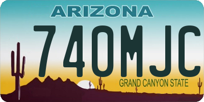 AZ license plate 740MJC