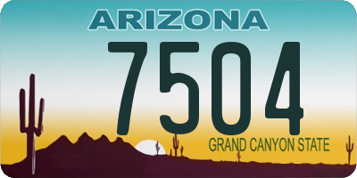 AZ license plate 7504