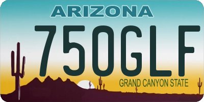 AZ license plate 750GLF