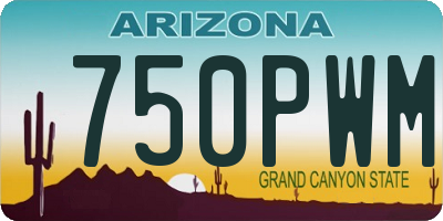 AZ license plate 750PWM