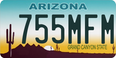 AZ license plate 755MFM