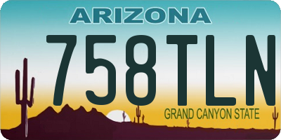 AZ license plate 758TLN