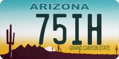 AZ license plate 75IH