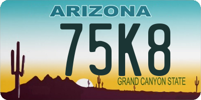 AZ license plate 75K8