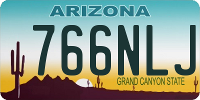 AZ license plate 766NLJ