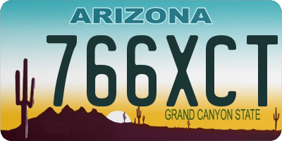 AZ license plate 766XCT