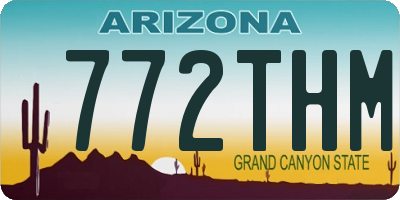 AZ license plate 772THM