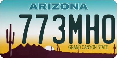 AZ license plate 773MHO