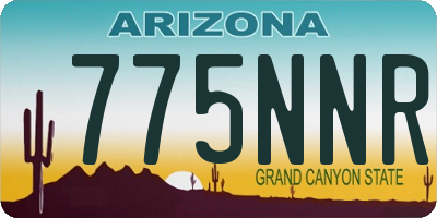 AZ license plate 775NNR