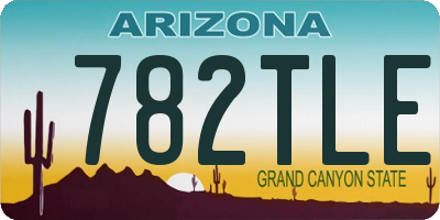 AZ license plate 782TLE