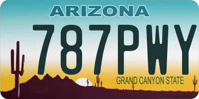 AZ license plate 787PWY