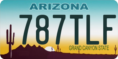 AZ license plate 787TLF