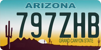 AZ license plate 797ZHB