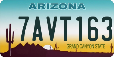 AZ license plate 7AVT163