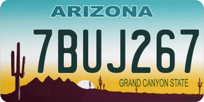 AZ license plate 7BUJ267