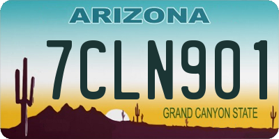 AZ license plate 7CLN901