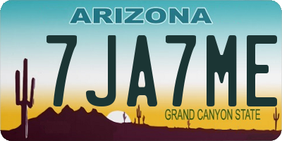 AZ license plate 7JA7ME