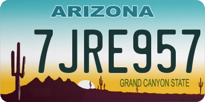 AZ license plate 7JRE957